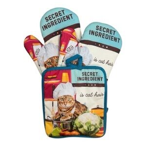 Oven Mitt Co. One of a Kind Glove Shape & Pot Holder Bake Like You Give A S***